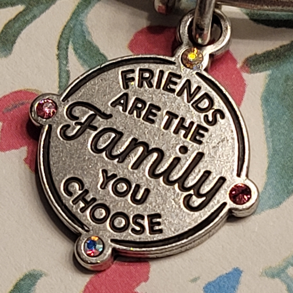 Alex & Ani Friends Are The Family You Choose Charm Bangle Bracelet Silver-tone - Picture 2 of 16